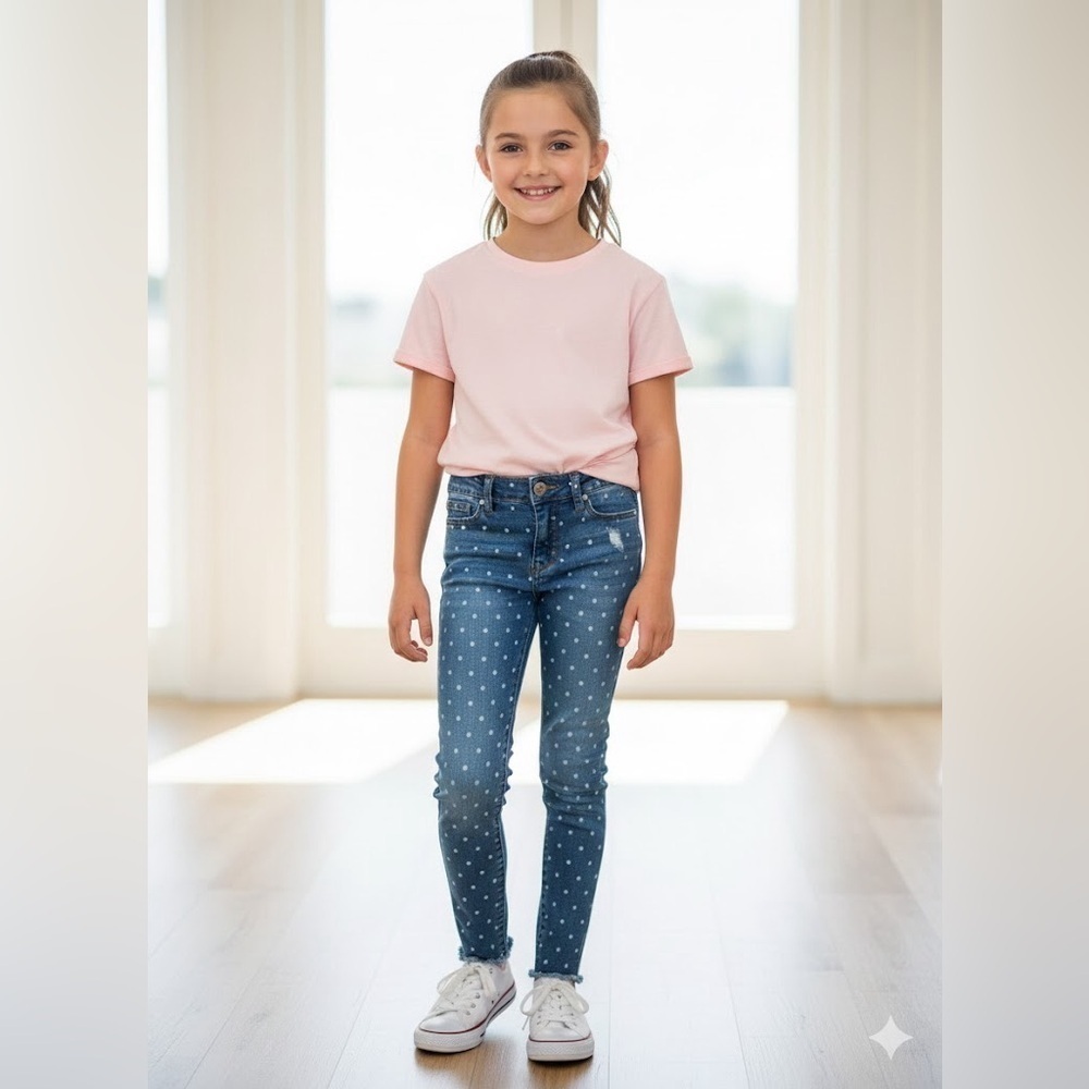 Joe's Jeans Kids Blue With White Polka Dots Jeans